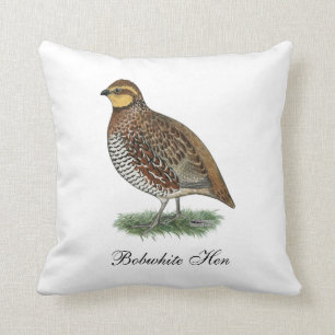 Bobwhite Quail Hen Throw Pillow