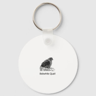 Bobwhite Quail Line Art Keychain