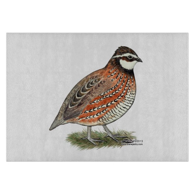 Bobwhite Quail Rooster Cutting Board (Front)