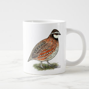 Bobwhite Quail Rooster Large Coffee Mug