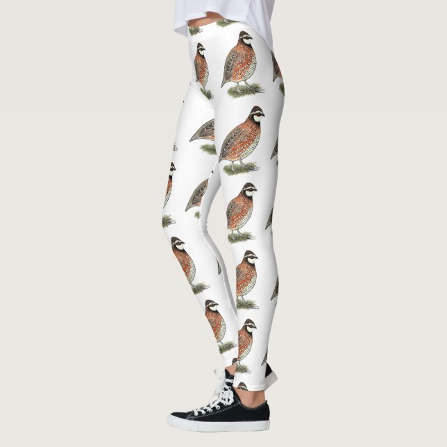 Bobwhite Quail Rooster Leggings (Left)