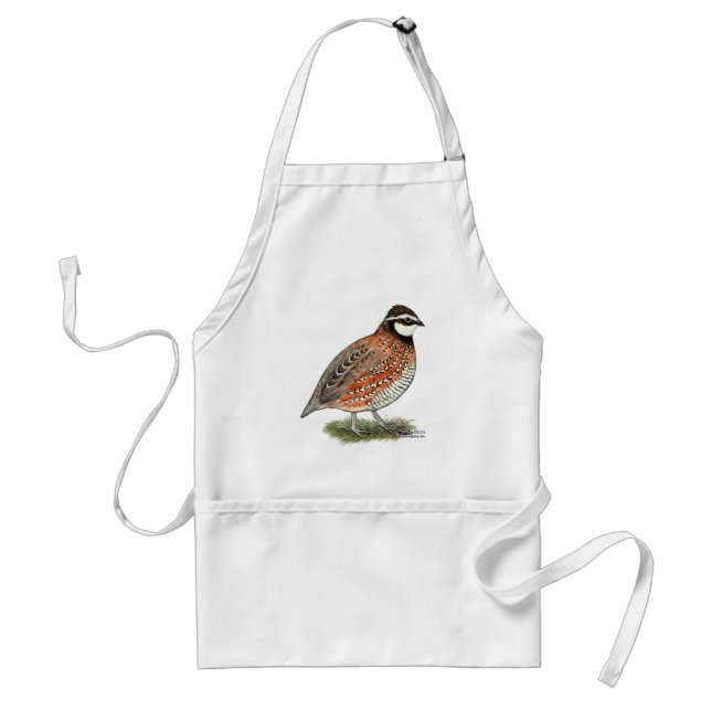 Bobwhite Quail Rooster Standard Apron (Front)