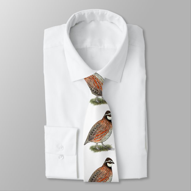 Bobwhite Quail Rooster Tie (Tied)