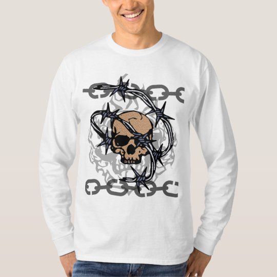 Bobwire chained skull sweater