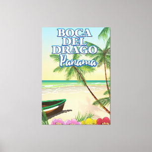 Boca del Drago Panama Beach travel poster Canvas Print