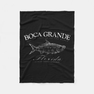 Boca Grande Tarpon Capital Of The World Gasparilla Fleece Blanket