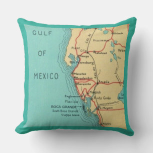 Boca Grande Useppa Island Throw Pillow