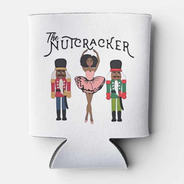 Boca Raton Black Nutcracker Funny Christmas  Can Cooler (Front)