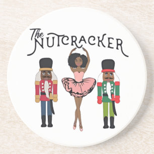 Boca Raton Black Nutcracker Funny Christmas Coaster