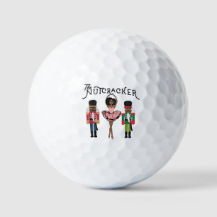 Boca Raton Black Nutcracker Funny Christmas Golf Balls