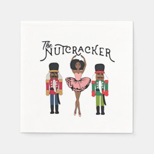 Boca Raton Black Nutcracker Funny Christmas  Napkin