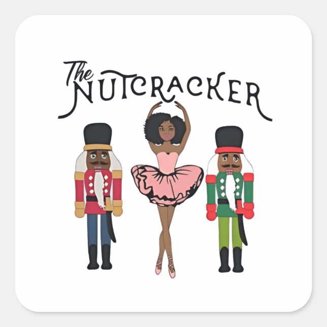Boca Raton Black Nutcracker Funny Christmas  Square Sticker (Front)