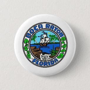 Boca Raton Florida 2 Inch Round Button