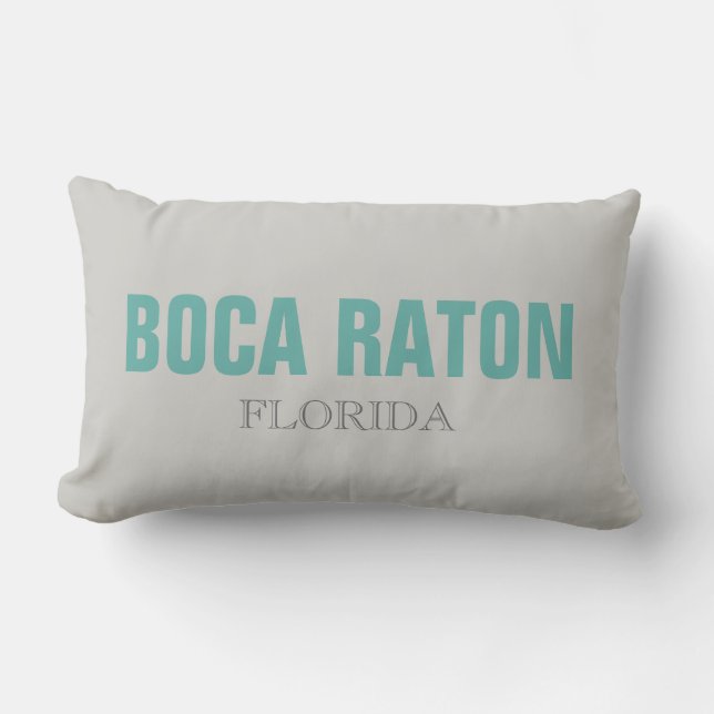 Boca Raton Florida Beach Throw Pillow (Front)