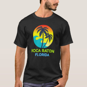 Boca Raton Florida Beach Trip Tropical Retro T-Shirt
