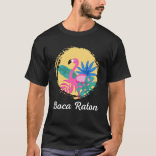 Boca Raton Florida Beach Tropical Flamingo T-Shirt