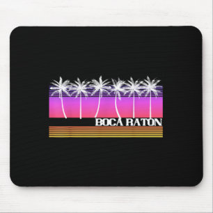 Boca Raton Florida Retro Beach Vintage Sunset 70s Mouse Pad