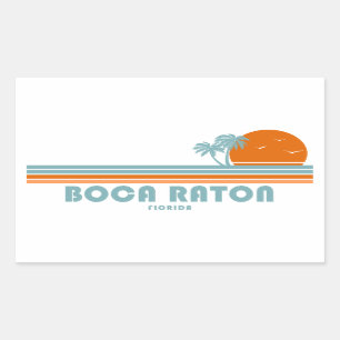 Boca Raton Florida Sun Palm Trees Sticker