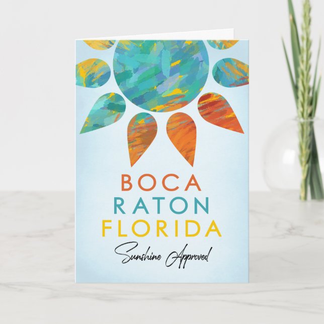 Boca Raton Florida Sunshine Travel Card (Front)