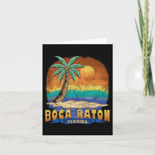 Boca Raton Florida Vintage Distressed Souvenir Card