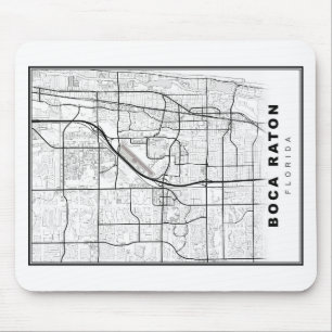 Boca Raton Map Mouse Pad