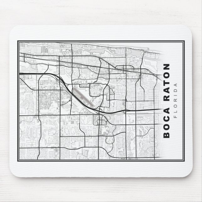 Boca Raton Map Mouse Pad (Front)