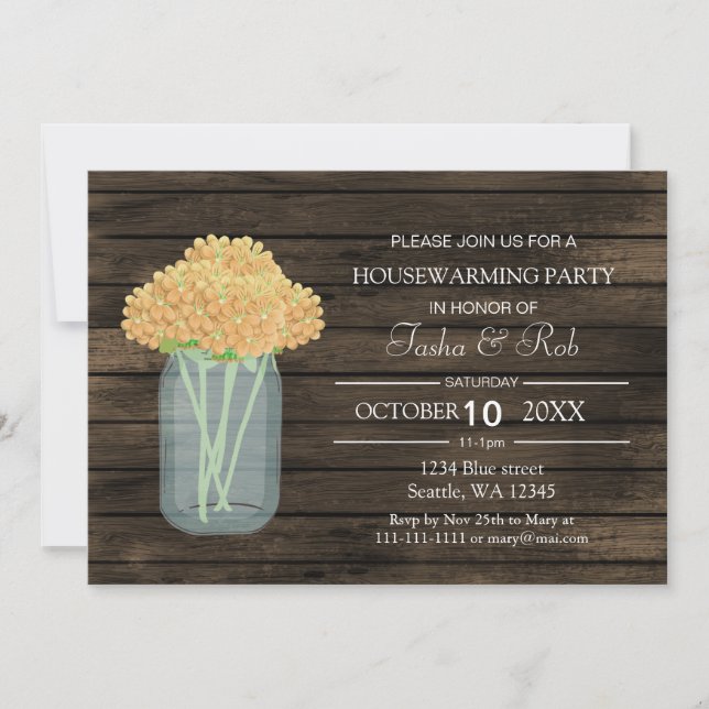 bocal en bois jaune bocal Invitation de chauffage  (Devant)
