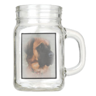 Bocal Mason Fluffy Mastiff Mason Jar