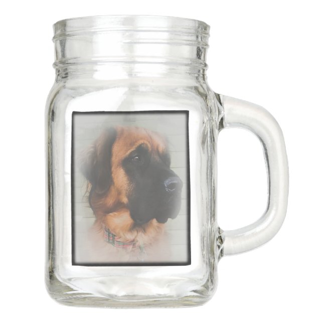 Bocal Mason Fluffy Mastiff Mason Jar (Devant)