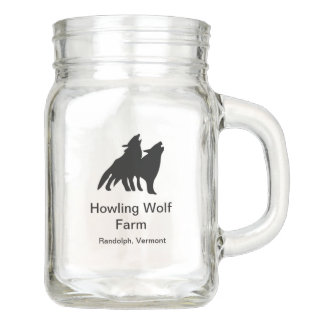Bocal Mason Wolf Mason Jar