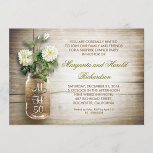 bocal rustique mason mariage invitations anniversa