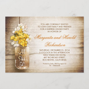 bocal rustique mason mariage invitations anniversa