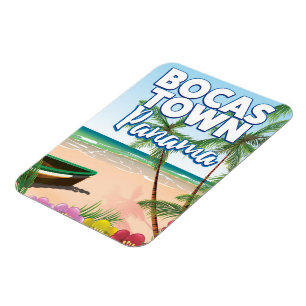 Bocas Town Panama Beach travel poster Magnet