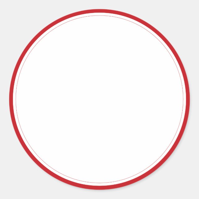 Bocaux à épices rouge bordé blanc rond autocollant (Devant)