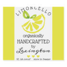 Aquarelle Limoncello Pour Un Petit Étiquette À Bou