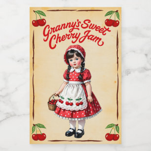 Bocaux Étiquette de nourriture vintage pour la Confiture 