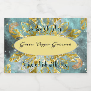 Bocaux Étiquette d'épices pour Parties scintillant Jar