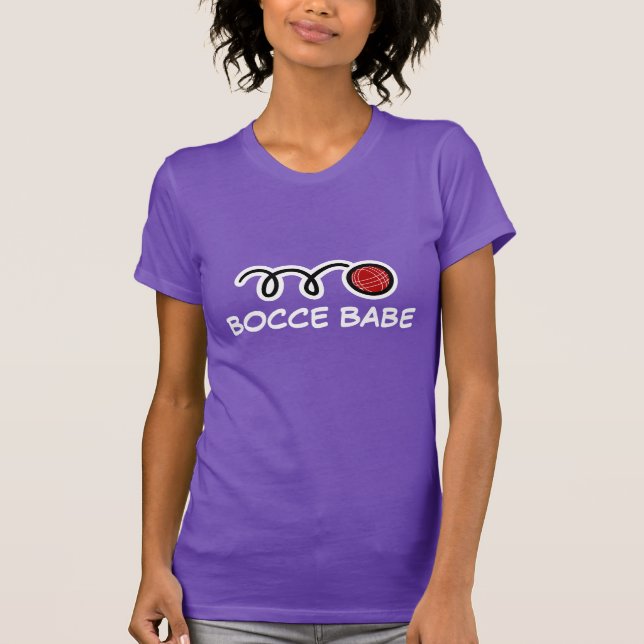 Bocce babe t shirt for women | Customizable (Front)