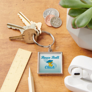 Bocce Ball Chick #3 Keychain