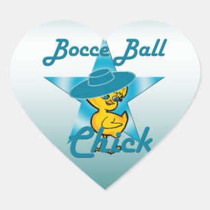 Bocce Ball Chick #7 Heart Sticker