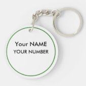 Bocce Ball ID Bag TAG Personalized Text Keychain (Back)