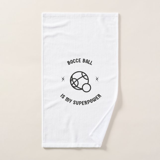 Bocce ball is my superpower hand towel (Hand Towel)
