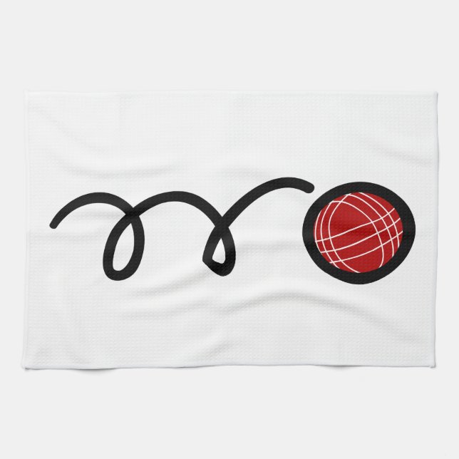 Bocce ball kitchen towel (Horizontal)