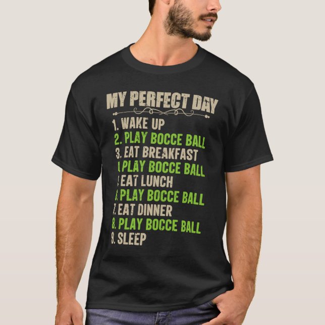 Bocce Ball Player for Petanque Game  4 T-Shirt (Front)
