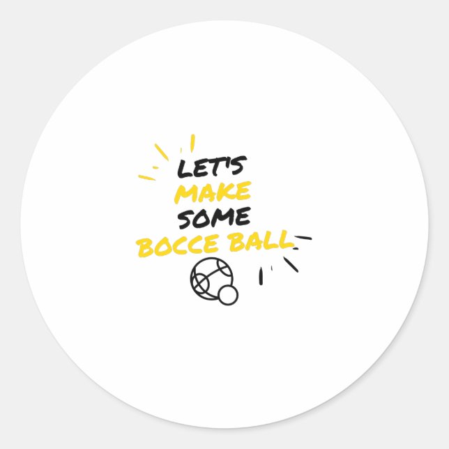 Bocce ball sport makers classic round sticker (Front)
