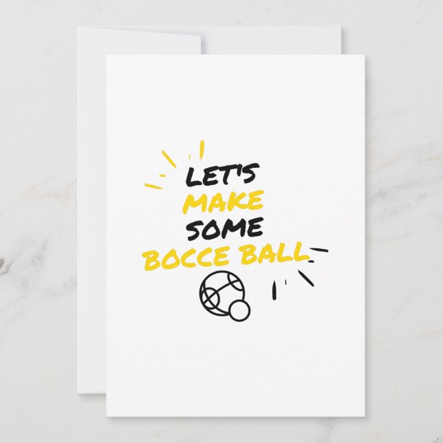 Bocce ball sport makers holiday card (Front)