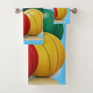 Bocce Ball Team Player Bath Towel Set