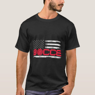 Bocce Byll American Usa Flag Bocci Player 4th July T-Shirt