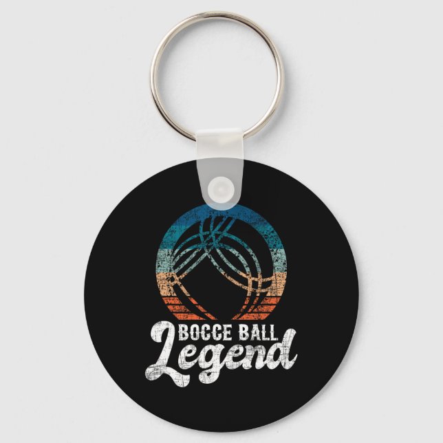 Bocce Byll Legend - Lawn Bowling Game Boule Byll F Keychain (Front)
