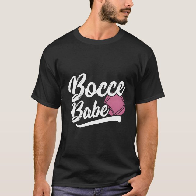 Bocce Girl - Funny Bocce Player Italian Bowling Bo T-Shirt (Front)